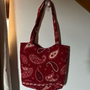 Vera Bradley Red Paisley Tote Set